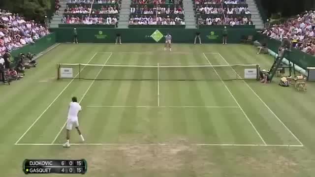 Новак Джокович прави страхотно хващане на тенис топка