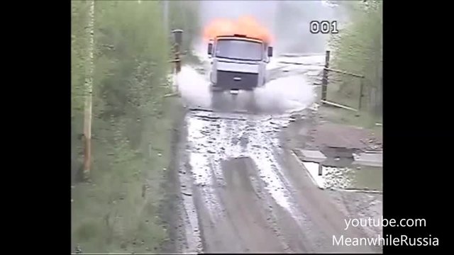 Горящият камион- каскадьор в Русия!!!