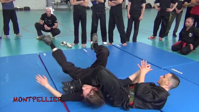 Майстор по бойно изкуство показва перфектна техника в боя!
