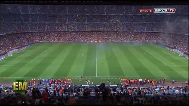 Барселона представи отбора с уникално шоу
