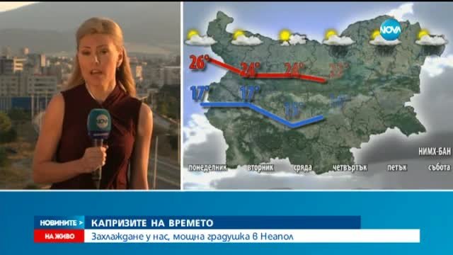 От утре - понеделник идва захлаждане в цял България