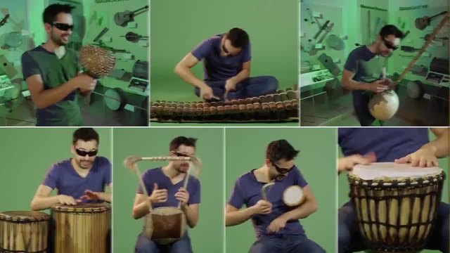 Мъж свири на 90 различни инструмента