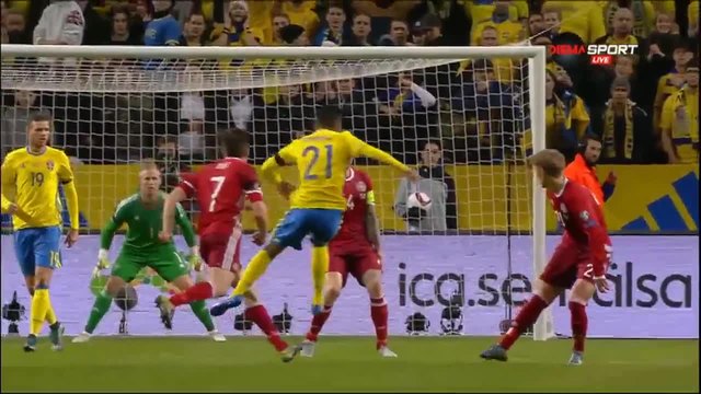 Швеция 2 - 1 Дания ( Eвро 2016 бараж ) ( 14112015 )