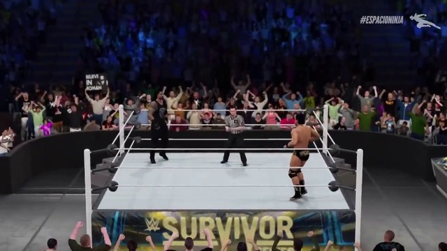 Wwe 2k16 Роуман Рейнс vs Албелто Дел Рйо Survivor Series 2015 епически мач  