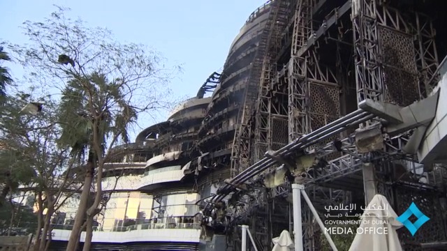 Хотелът в Дубай след пожара на нова година 2016 (ВИДЕО)