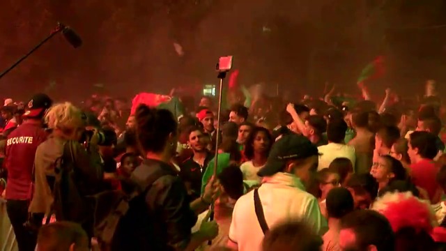 Portugal fans celebrate Euro 2016 victory against France