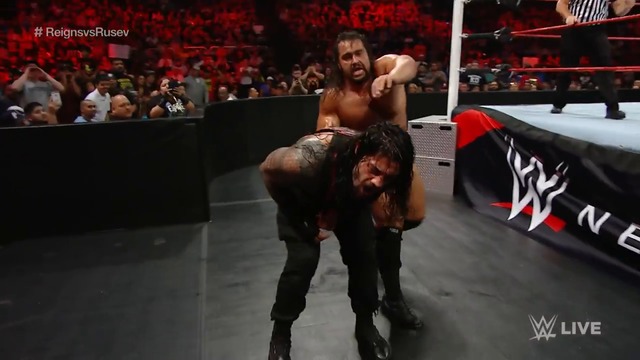 Roman Reigns vs. Rusev- Raw, Aug. 15, 2016