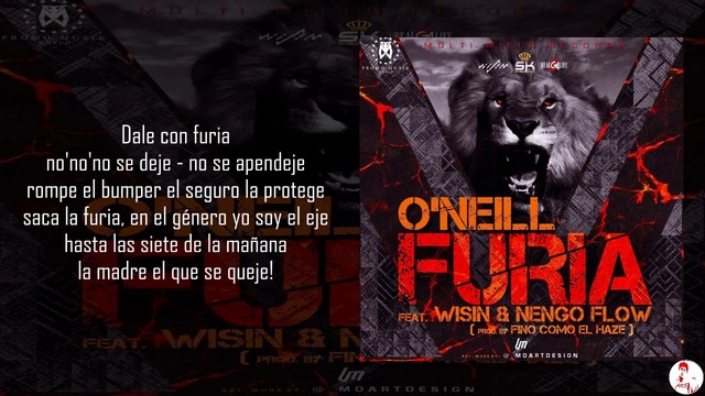 FURIA - O Neill ft. Wisin y Ñengo Flow (Letra)
