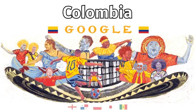 Световно първенство World Cup 2018 ⚽ Poland - Colombia ⚽ Day 11 (Google Doodle)