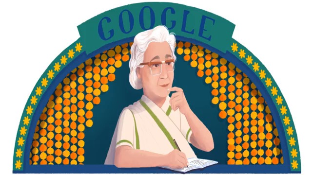 107 години от рождението на Исмат Чугхтай Ismat Chughtai Google Doodle