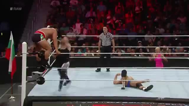 Cesaro vs Rusev vs Kevin Owens - Wwe Raw 13072015