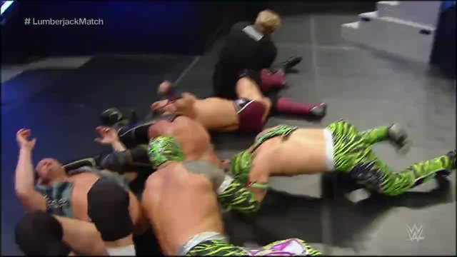Seth Rollins vs. Ryback - Champion vs. Champion Lumberjack Match- SmackDown, September 10, 2015