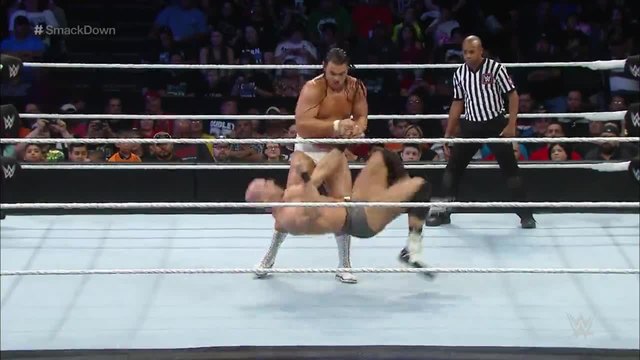 Cesaro vs. Bo Dallas- SmackDown, Sept. 24, 2015