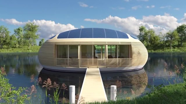 Екологична къща - водно гнездо,се захранва от слънчева енергия!!! Как ще изглеждат къщите на бъдещето (ВИДЕО)