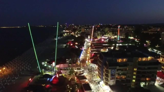 Слънчев Бряг през нощта - Sunny Beach at night - Drone Video by Zoran Rangelov