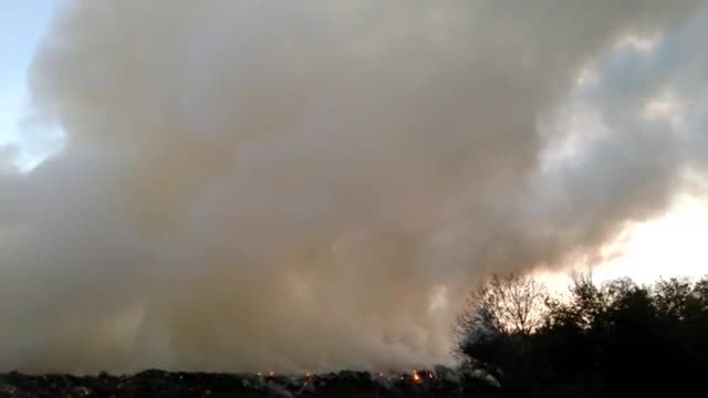 Голям пожар се разрази в склад за лавандула край Казанлък