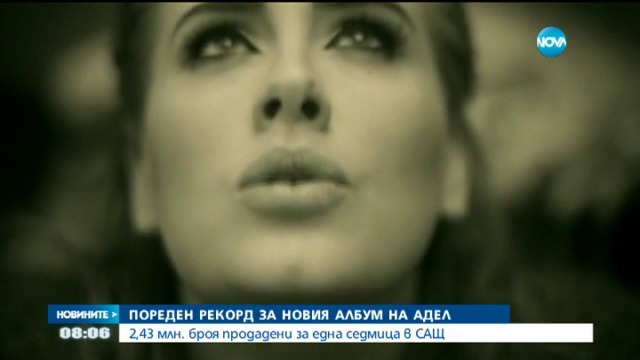 Пореден рекорд за новия албум на Адел - Новини от Света