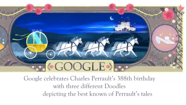 Писателят Шарл Перо (Charles Perrault) почете Google Doodle!