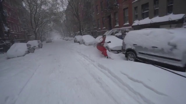 Сноубординг по улиците на Ню Йорк - 24.01.2016г.