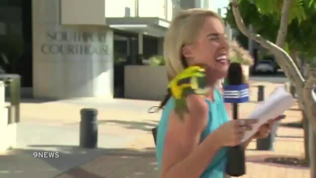 В ЕФИР: Папагал кацна на рамото на репортерка (видео) Reporter's reaction to bird landing on her shoulder