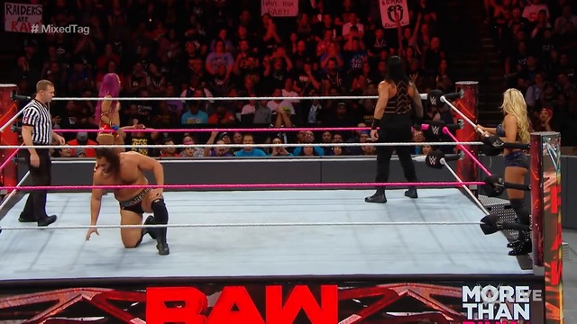 Roman Reigns & Sasha Banks vs. Rusev & Charlotte - Mixed Tag Team Match- Raw, Oct. 10, 2016