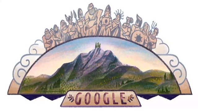 Връх Олимп Гърция, Честваме връх Олимп с Google Doodle 2018