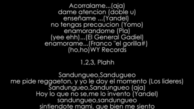 Sandungueo (con letra) - Wisin  yandel ft  Yomo ft Franco el gorila ft gadiel (la evolucion)